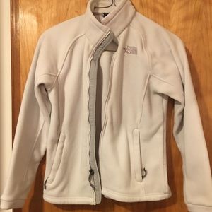 Women’s cream/off white north face jacket size M